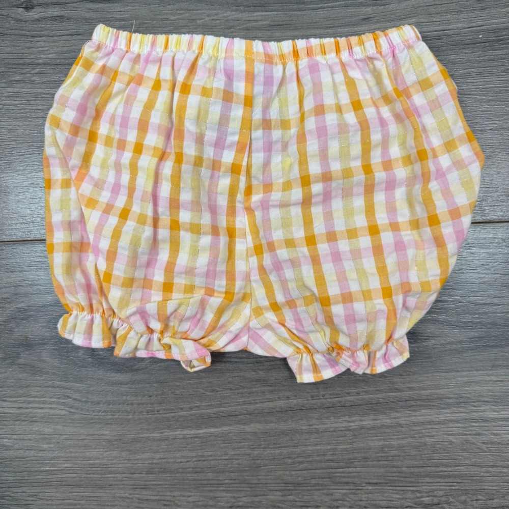 Vintage 2001 Youngland 12M Baby Dress Bloomers Set Pink Gingham Floral NWT - Picture 3 of 13